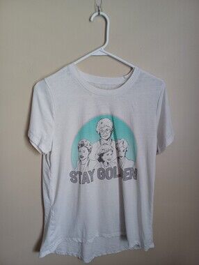 Women's Size XL The Golden Girls‎ Stay Golden White T-Shirt Top Shirt Clothes